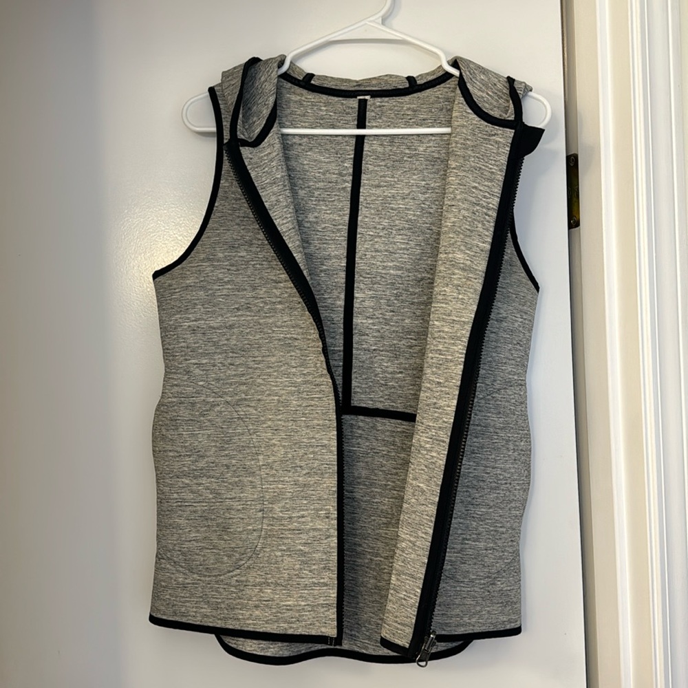 Grey lululemon vest with hood size medium